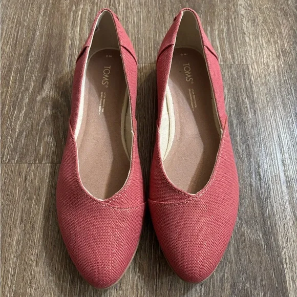 TOMS | EUC Women's Jutti Neat Flat Metallic Ballet Flats Canvas Loafers Shoes, 8 - Picture 2 of 10